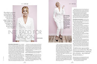 Interview with Amy Shumer in ELLE Sweden.